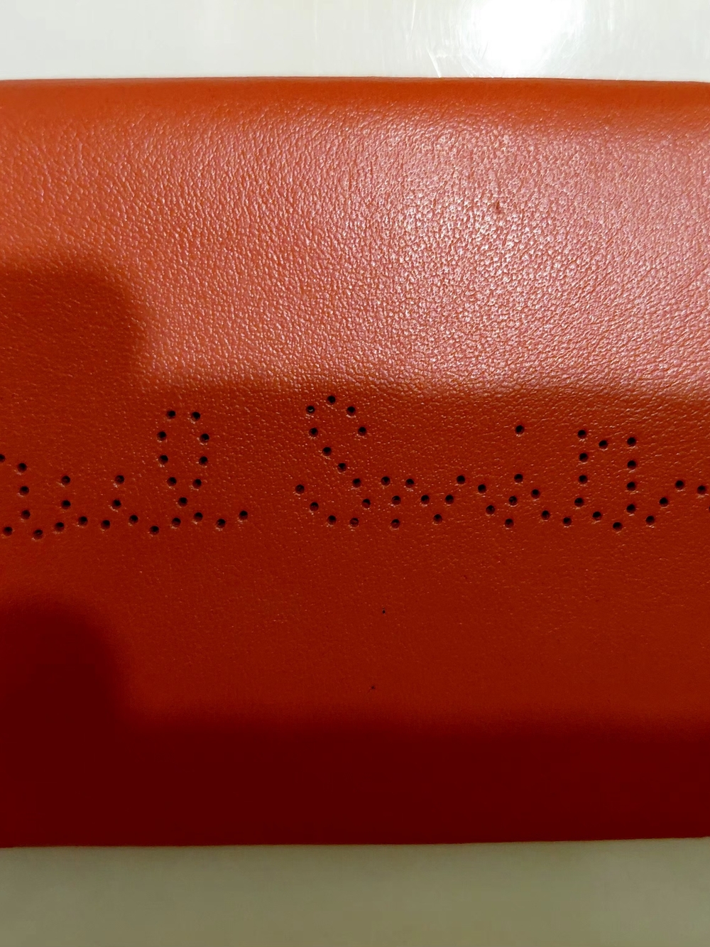 Paul Smith London RED Perforated Leather Card Holder Spain